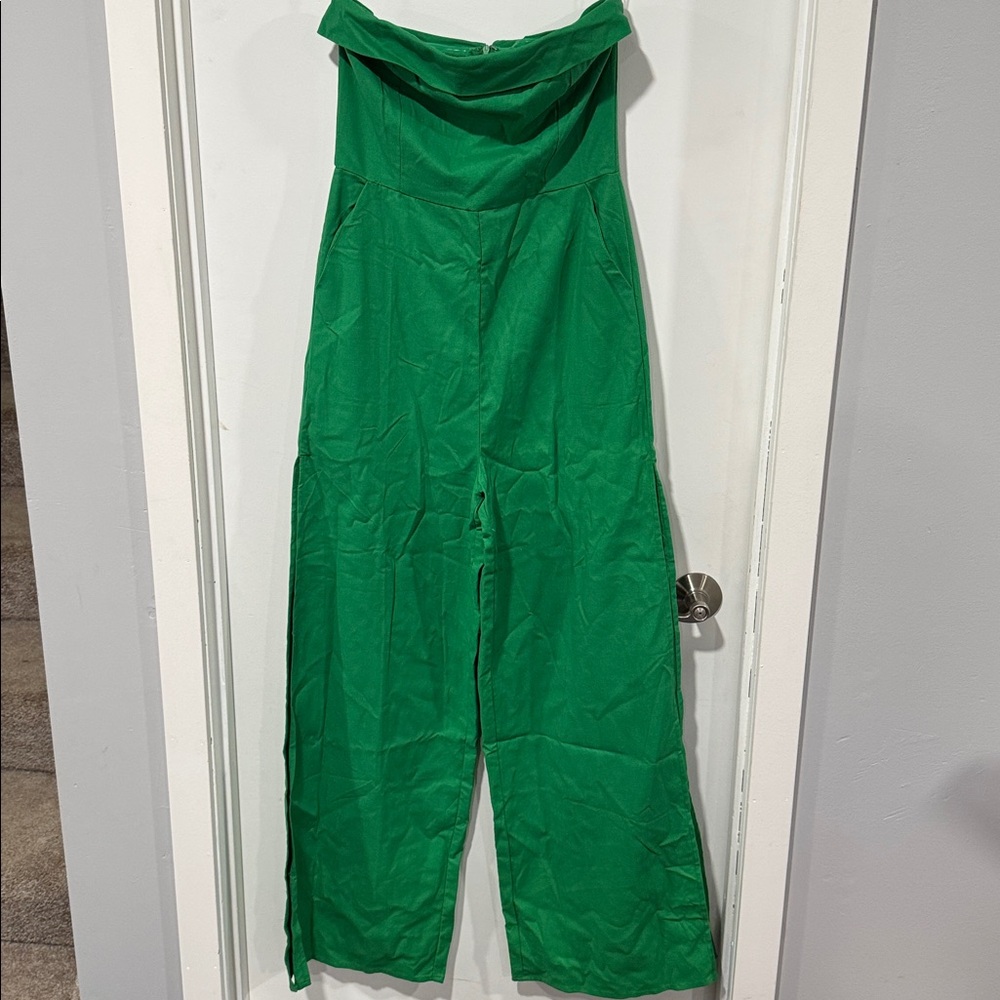 Main Strip Emerald Green Jumpsuit